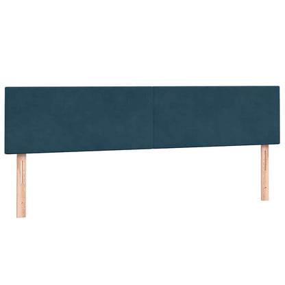 vidaXL Boxspringbett mit Matratze Dunkelblau 200x220 cm Samt