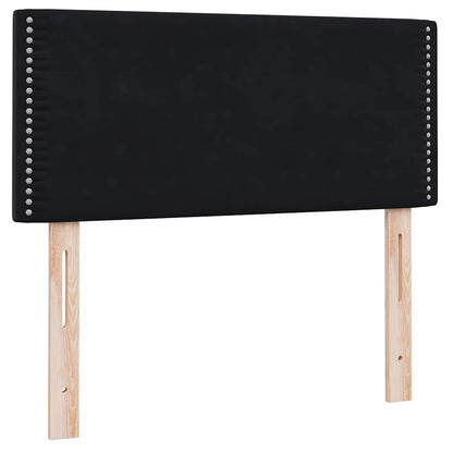 vidaXL Lit coffre avec matelas velours noir 90x210 cm