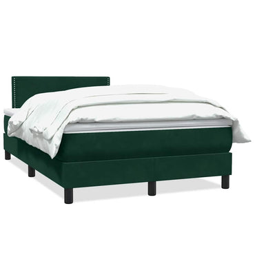 vidaXL Lit coffre avec matelas Vert foncé 120x210 cm Velours