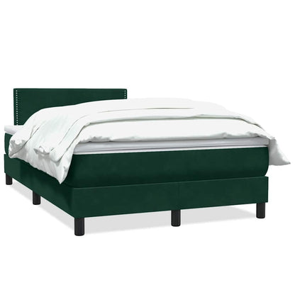 vidaXL Lit coffre avec matelas Vert foncé 120x210 cm Velours