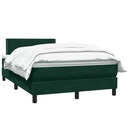 vidaXL Lit coffre avec matelas Vert foncé 120x210 cm Velours