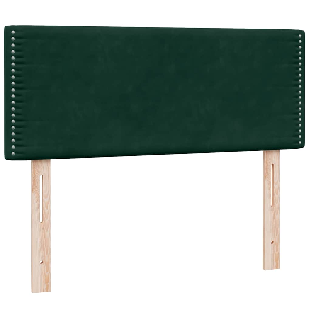 vidaXL Lit coffre avec matelas Vert foncé 120x210 cm Velours