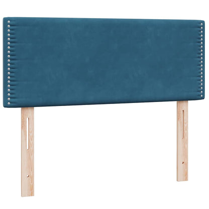 vidaXL Boxspringbett mit Matratze Dunkelblau 120x210 cm Samt
