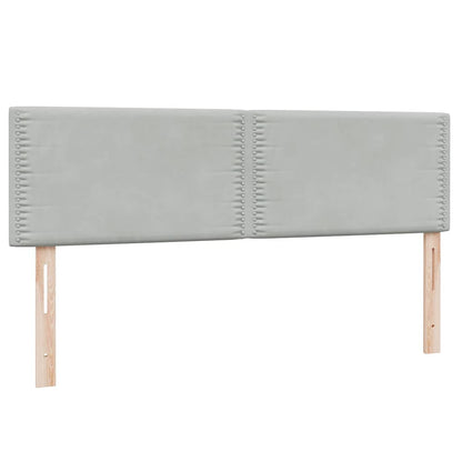 vidaXL Lit tapissier avec matelas Gris clair 160x210 cm Velours