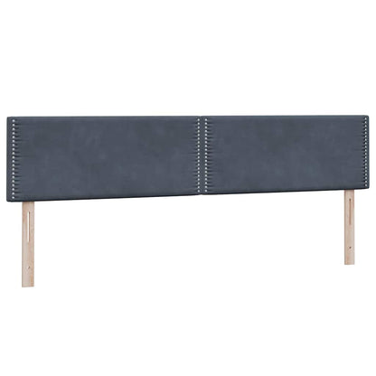 vidaXL Lit coffre avec matelas Gris foncé 180x220 cm Velours