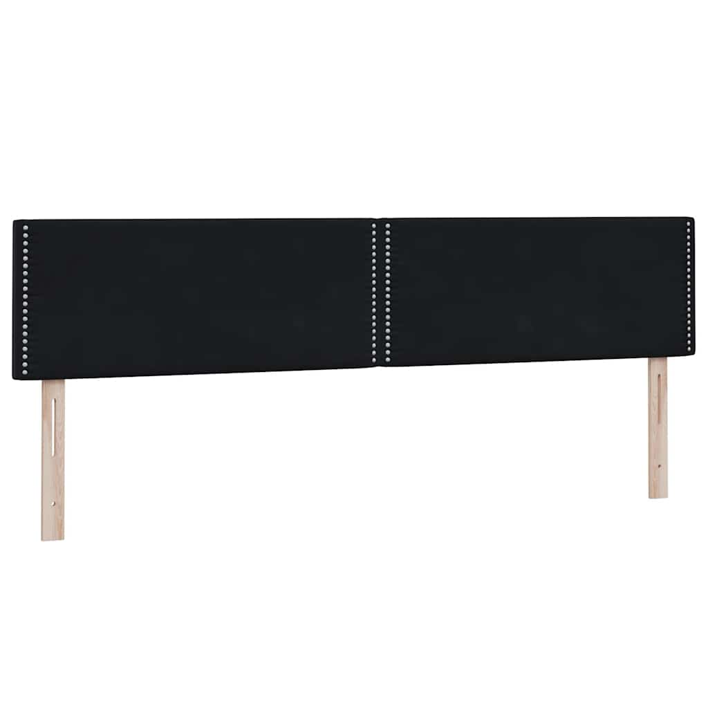 vidaXL Boxspringbett mit Matratze Schwarz 180x220 cm Samt