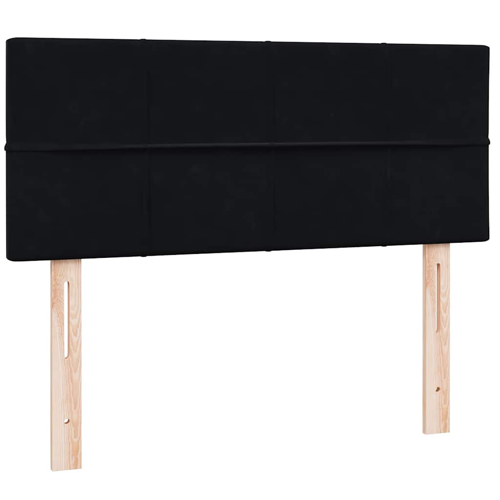 vidaXL Boxspringbett mit Matratze Schwarz 120x220 cm Samt