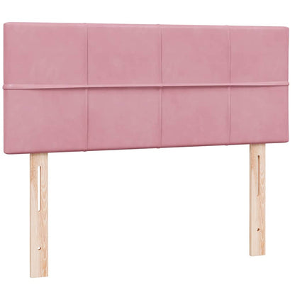 vidaXL Boxspringbett mit Matratze Rosa 120x220 cm Samt
