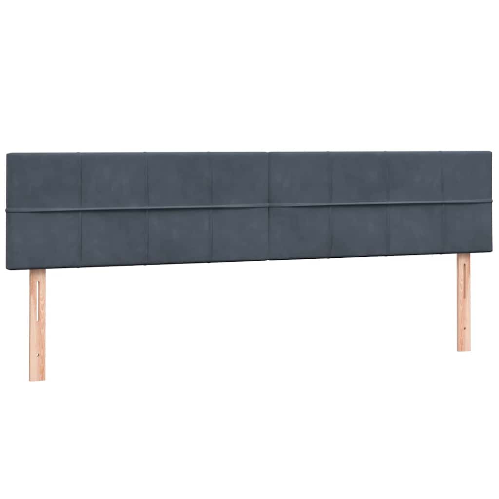 vidaXL Lit coffre avec matelas Gris foncé 180x220 cm Velours