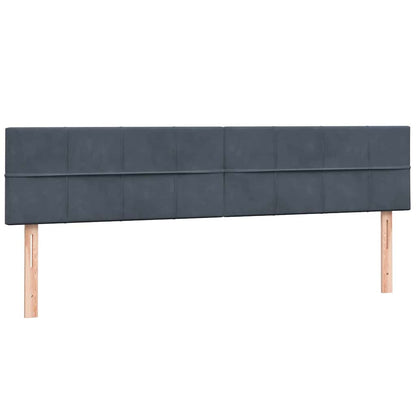 vidaXL Lit coffre avec matelas Gris foncé 180x220 cm Velours