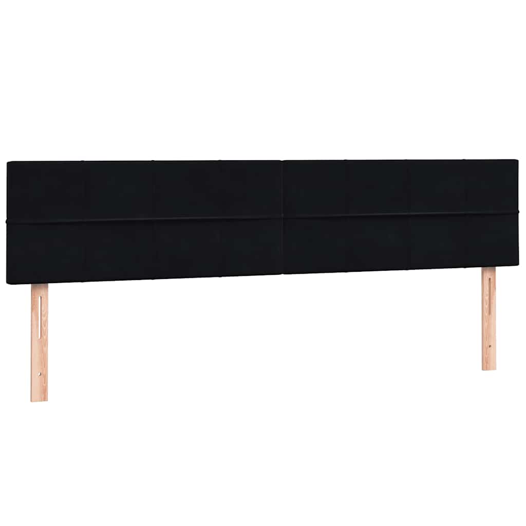vidaXL Boxspringbett mit Matratze Schwarz 180x220 cm Samt