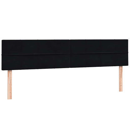 vidaXL Boxspringbett mit Matratze Schwarz 180x220 cm Samt