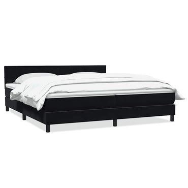 vidaXL Boxspringbett mit Matratze Schwarz 200x220 cm Samt