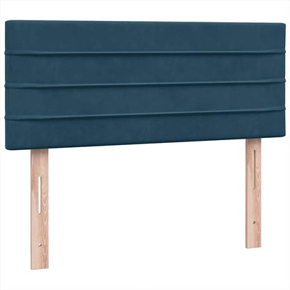 vidaXL Boxspringbett mit Matratze Dunkelblau 120x210 cm Samt