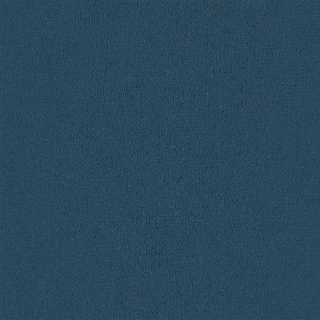 vidaXL Boxspringbett mit Matratze Dunkelblau 140x210 cm Samt