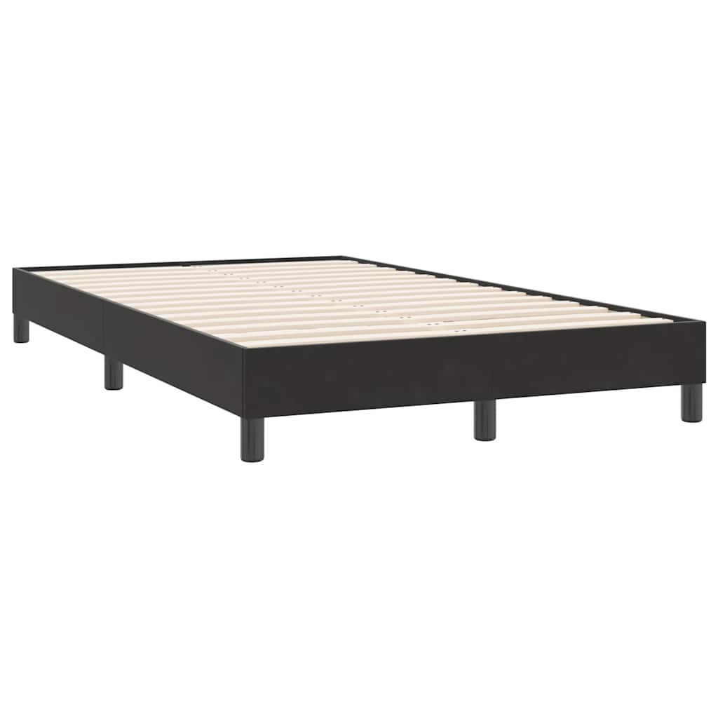 vidaXL Boxspringbett mit Matratze Schwarz 120x220 cm Samt