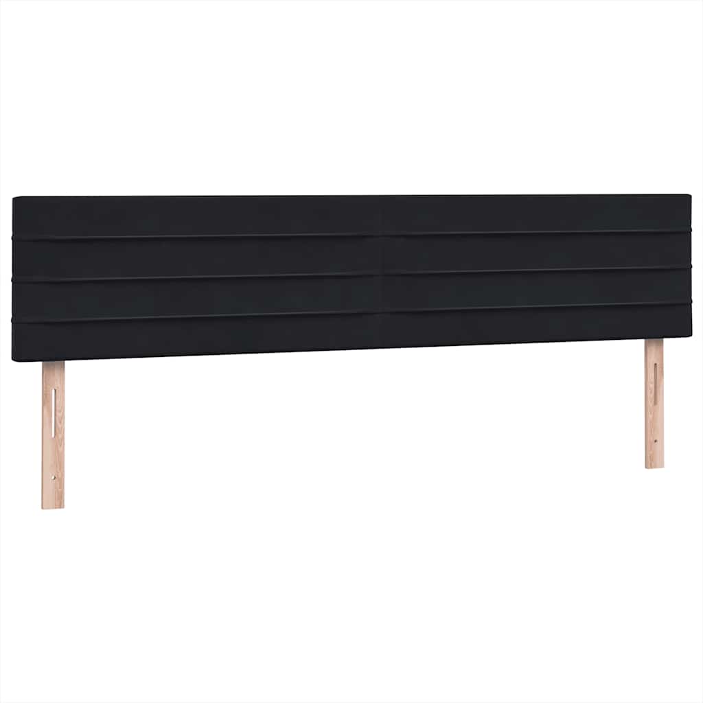 vidaXL Boxspringbett mit Matratze Schwarz 200x220 cm Samt