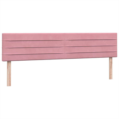 vidaXL Boxspringbett mit Matratze Rosa 200x220 cm Samt