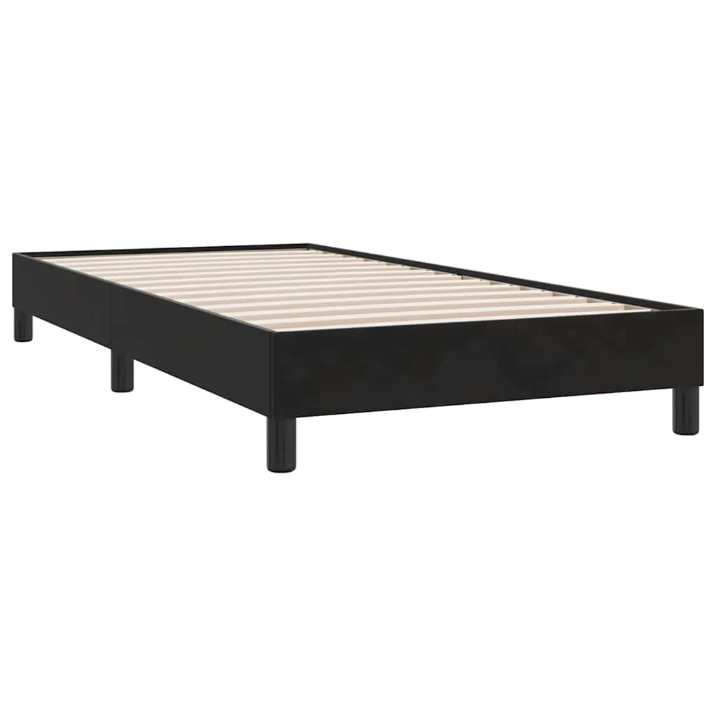 vidaXL Boxspringbett mit Matratze Schwarz 80x210 cm Samt