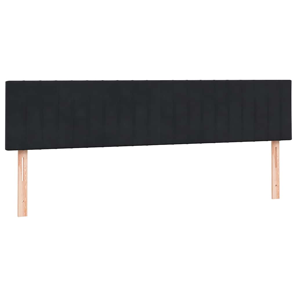 vidaXL Boxspringbett mit Matratze Schwarz 180x210 cm Samt