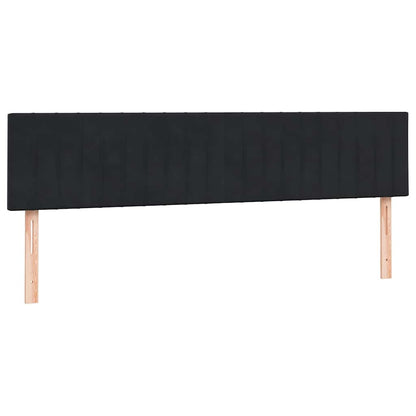 vidaXL Boxspringbett mit Matratze Schwarz 180x210 cm Samt