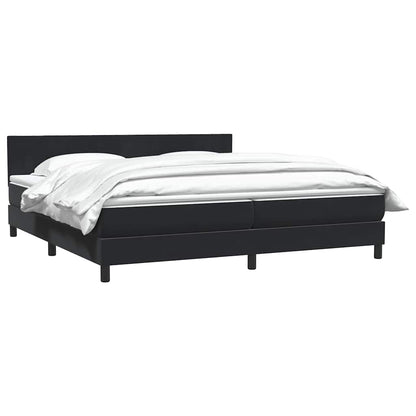 vidaXL Lit coffre avec matelas Noir 200x220 cm Velours
