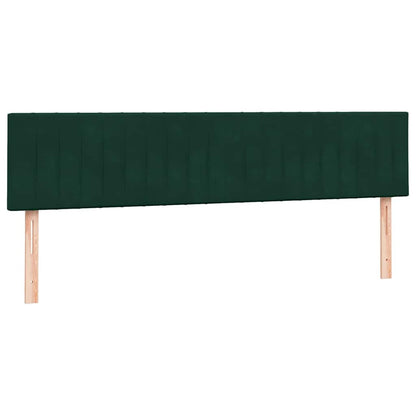 vidaXL Boxspringbett mit Matratze Dunkelgrün 200x220 cm Samt
