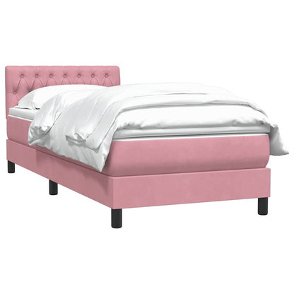 vidaXL Lit tapissier avec matelas rose 80x210 cm velours