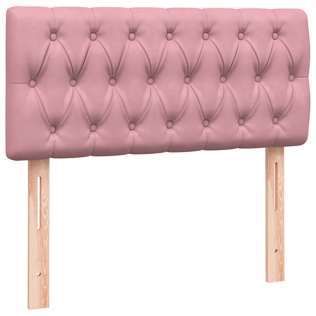 vidaXL Lit tapissier avec matelas rose 80x210 cm velours