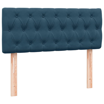 vidaXL Boxspringbett mit Matratze Dunkelblau 120x210 cm Samt