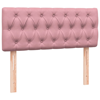 vidaXL Boxspringbett mit Matratze Rosa 120x210 cm Samt