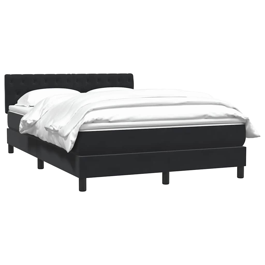 Boxspringbett mit Matratze Schwarz 160x210 cm Samt