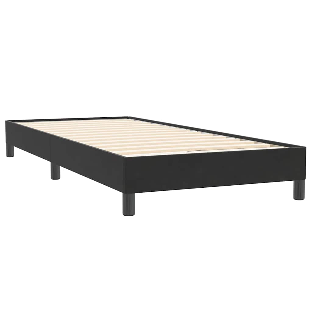vidaXL Boxspringbett mit Matratze Schwarz 90x220 cm Samt