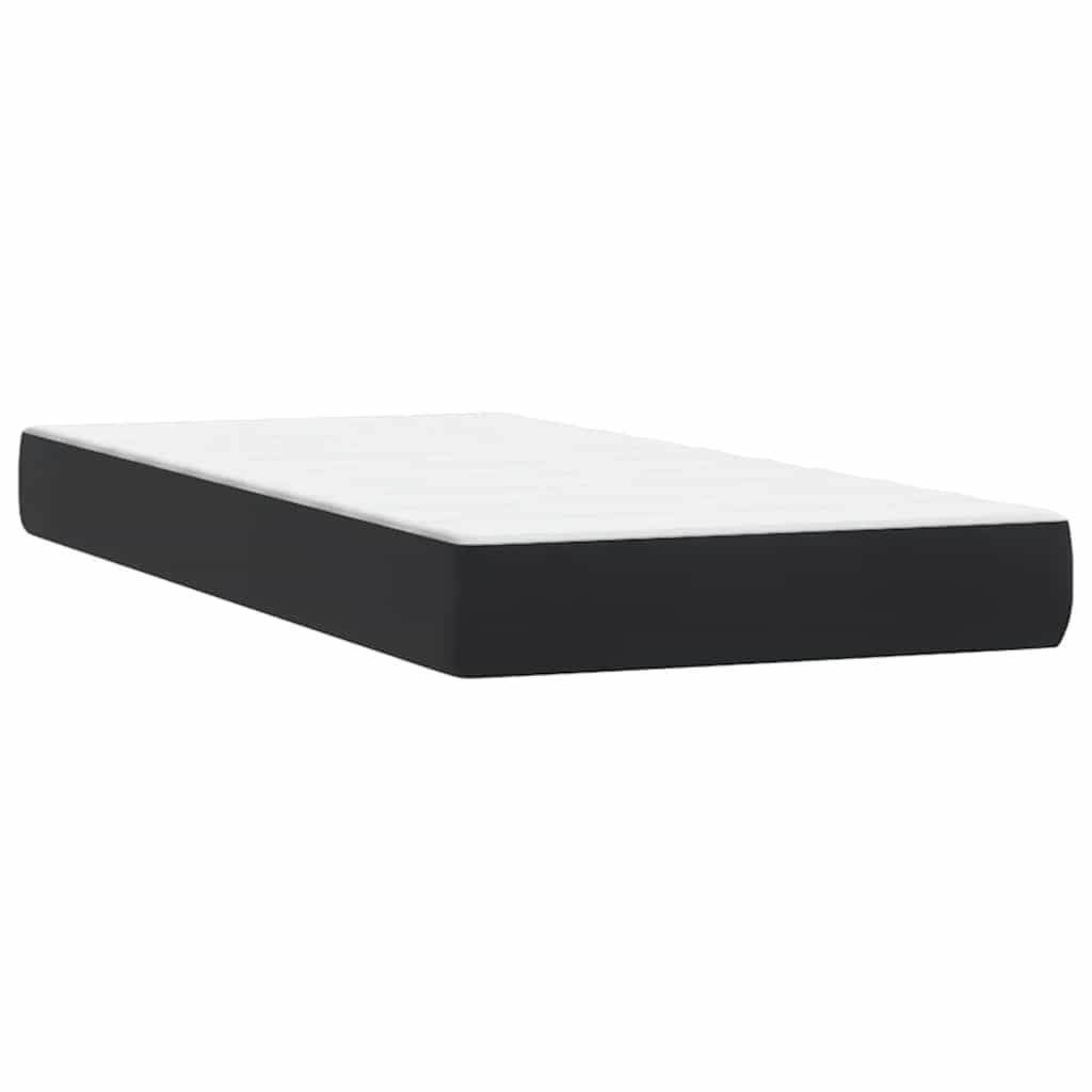 vidaXL Boxspringbett mit Matratze Schwarz 90x220 cm Samt
