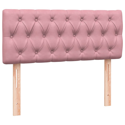 vidaXL Boxspringbett mit Matratze Rosa 120x220 cm Samt