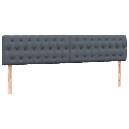 vidaXL Lit coffre avec matelas Gris foncé 180x220 cm Velours