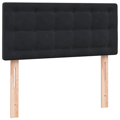 vidaXL Boxspringbett mit Matratze Schwarz 80x210 cm Samt