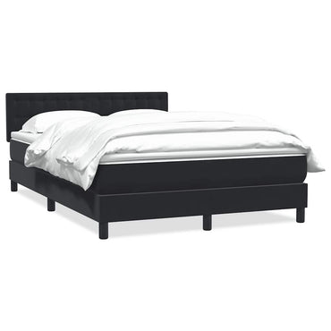 vidaXL Lit boxspring avec matelas Noir 160x210 cm Velours