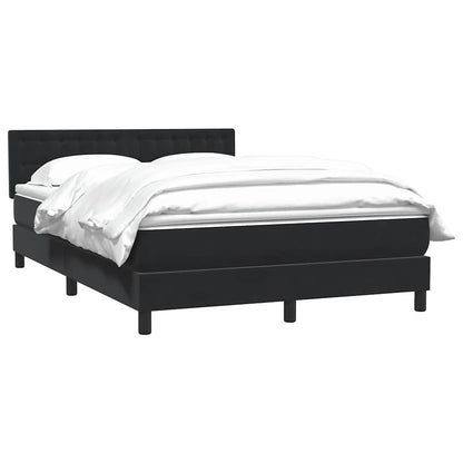 Boxspringbett mit Matratze Schwarz 160x210 cm Samt