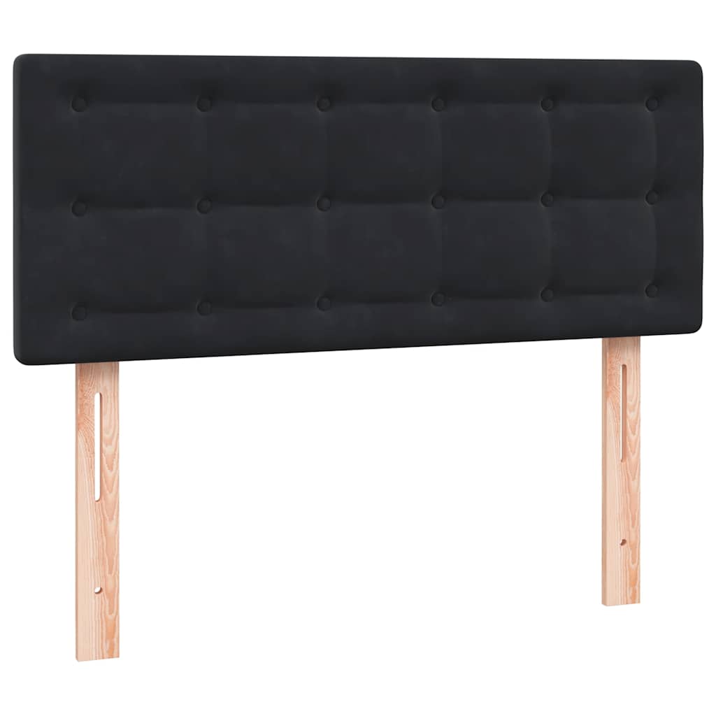 vidaXL Boxspringbett mit Matratze Schwarz 120x220 cm Samt