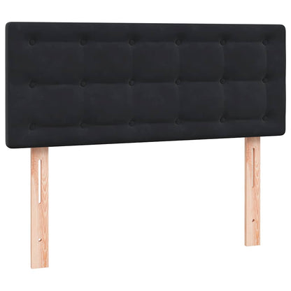 vidaXL Boxspringbett mit Matratze Schwarz 120x220 cm Samt