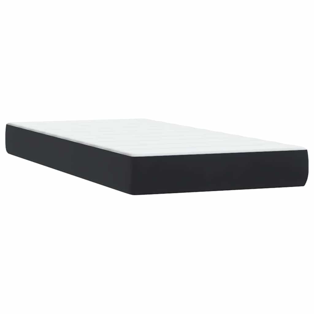 vidaXL Boxspringbett mit Matratze & LED Schwarz 80x210 cm Samt