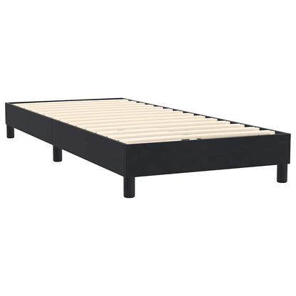 vidaXL Boxspringbett mit Matratze & LED Schwarz 90x210 cm Samt