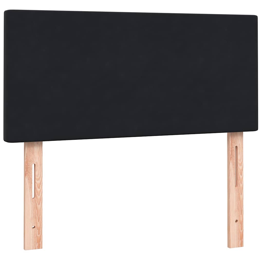 vidaXL Boxspringbett mit Matratze & LED Schwarz 90x210 cm Samt