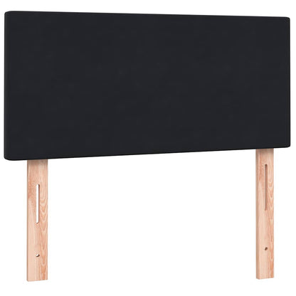 vidaXL Boxspringbett mit Matratze & LED Schwarz 90x210 cm Samt