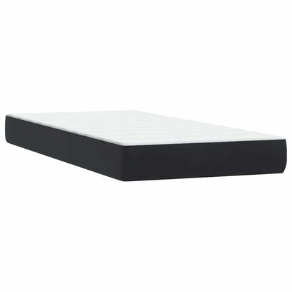 vidaXL Boxspringbett mit Matratze & LED Schwarz 90x210 cm Samt