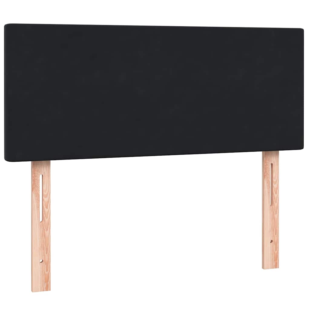 vidaXL Boxspringbett mit Matratze & LED Schwarz 120x210 cm Samt