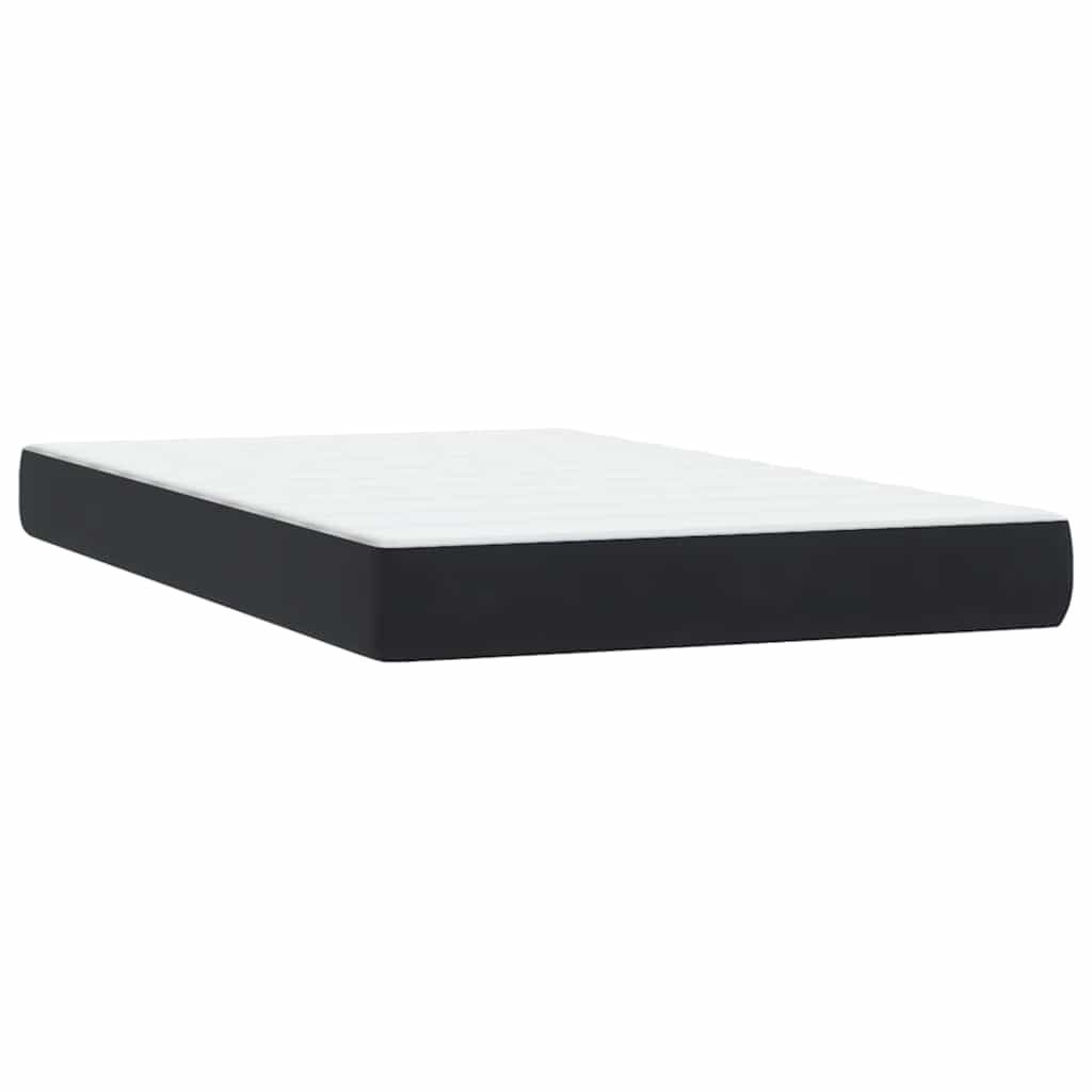 vidaXL Boxspringbett mit Matratze & LED Schwarz 120x210 cm Samt