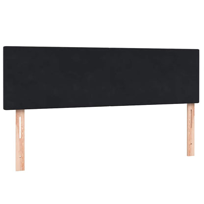 vidaXL Boxspringbett mit Matratze & LED Schwarz 140x210 cm Samt