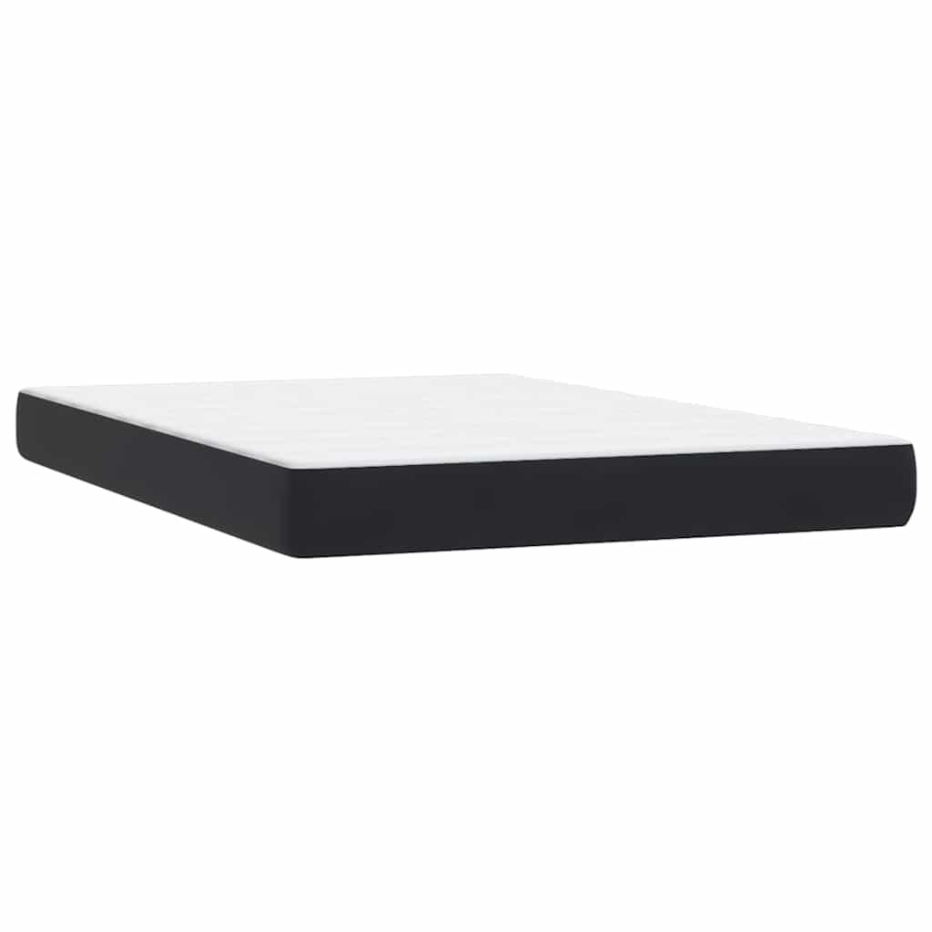 vidaXL Boxspringbett mit Matratze & LED Schwarz 140x210 cm Samt